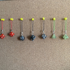 DND Dice Phone/AirPod/Bag/Key Charms | DND | Fantasy | Quirky Accessories | Game Merch | Glow In The Dark |
