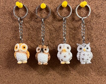 Owl Keyrings | Cute Keyring | Owls | Horned Owl | Snow Owl | Sweet | Cute | Animal Accessories |