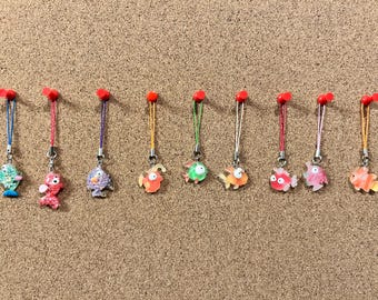 Sea Creature 3D Phone Charms | Fish | Coloured Fish | Glitter | Cute | Quirky Accessories |