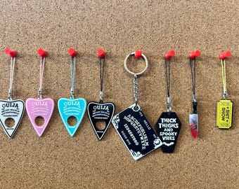 Alt Phone/AirPod/Bag/Phone Charms | Ouija | Gothic | Cute Charms | Planchettes | Alternative Charms | Quirky Accessories |