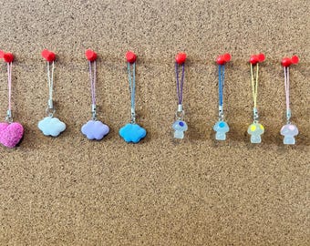 Cottagecore Phone/Airpod/Bag/Key Charms | Mushrooms | Heart | Clouds | Cute Accesories | Quirky Accesories