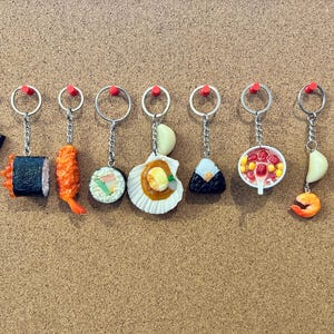 Life Size Sushi Keyrings | Asian Food | Accessories | Funky Accessories | Sushi | Gyoza | Prawn | Salmon | Sushi Earrings |
