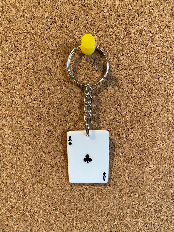 Handmade Playing Card Keyrings | King | Queen | Jack | Joker | Ace