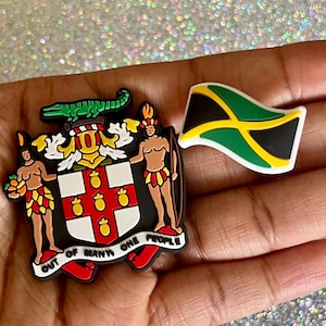 Jamaica Pride Clog Shoe Charms Two Piece Set - Caribbean Clog Charms