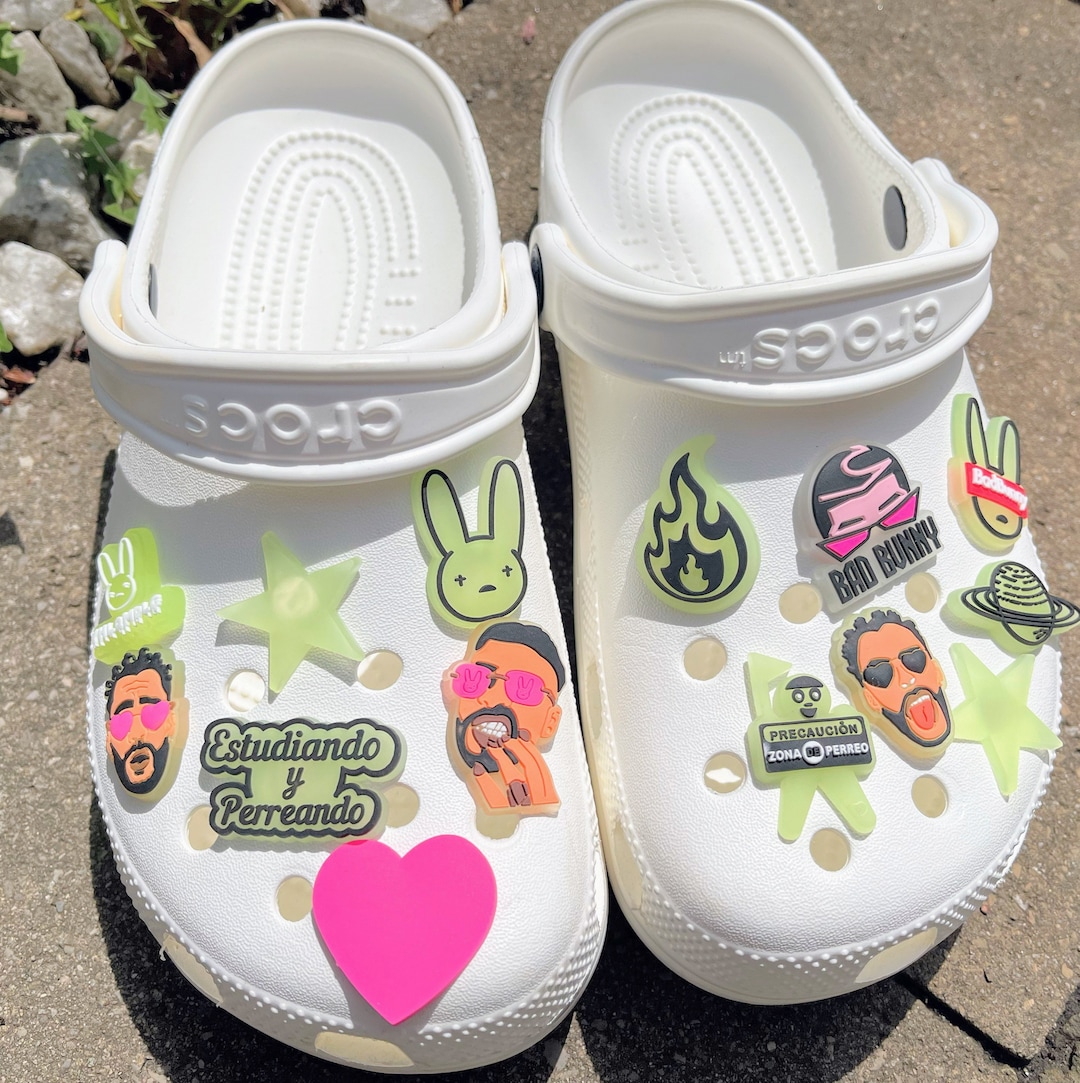 Bad Bunny Croc Clog Shoe Charms Glow in the Dark Etsy