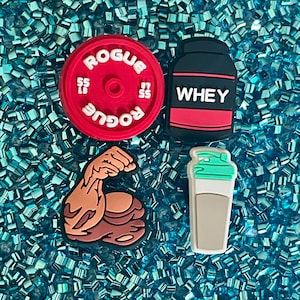 GYM Croc Charms - Gym Head CLOG Charms - Fitness Clog Shoe Charms