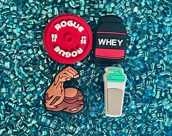GYM Croc Charms - Gym Head CLOG Charms - Fitness Clog Shoe Charms
