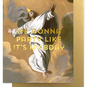 JC BDAY Greeting Card - Gold Foil