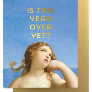 YEAR OVER YET Greeting Card - Gold Foil