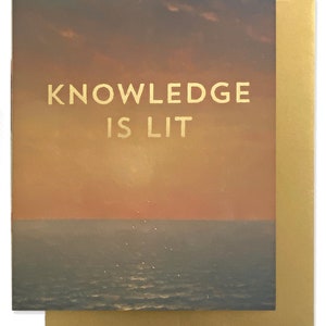 LIT KNOWLEDGE Greeting Card - Gold Foil