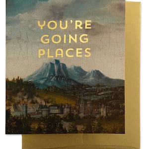 GOING PLACES Greeting Card - Gold Foil