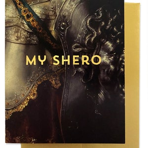 SHERO ARMOR Greeting Card - Gold Foil