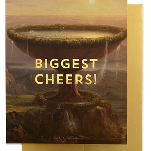 BIGGEST CHEERS Greeting Card - Gold Foil