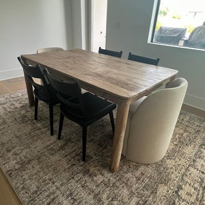Live Edge Dining Table - Walnut Solid Wood Table | Live Edge Dining Table Walnut | Narrow Dining Table