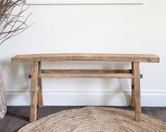 Rustic Wooden Bench , Narrow Side Table, Bedside Table, Narrow Wooden Hallway, Foyer, Entryway Bench with Storage