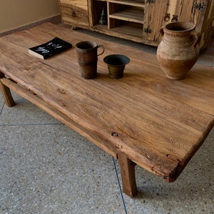 Reclaimed Large Coffee Table • Unique Farmhouse Table • Reclaimed Live Edge Wood • Handmade Furniture