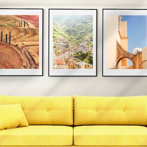 Italy Set of 3 Posters, Italy Prints, Italy Wall Art, Framed Wall Art, Italy Photography, Modern Home Decor
