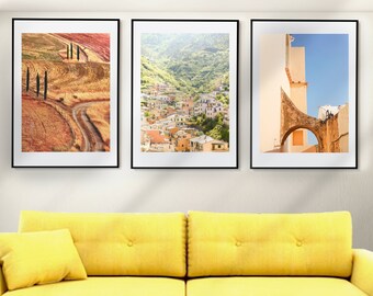 Italy Set of 3 Posters, Italy Prints, Italy Wall Art, Framed Wall Art, Italy Photography, Modern Home Decor