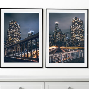 Los Angeles Wall Art, Los Angeles Set of 2 Posters, Framed Wall Art, Los Angeles Prints, Los Angeles Photo