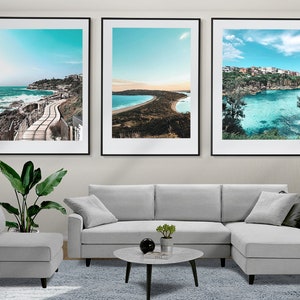 Seashore in Australia Set of 3 Posters, Australia Wall Art, Australia Photography