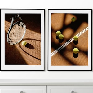 Tennis Set of 2 Posters, Tennis Wall Art, Tennis Prints, Framed Wall Art, Tennis Wall Decor