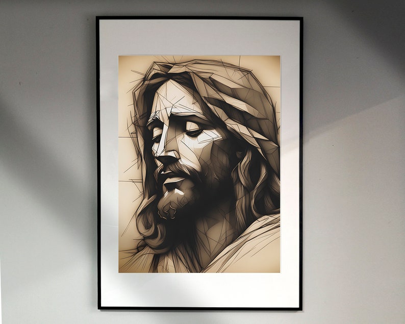 Jesus Christ Art , Religious Print Art, Christianity Wall Decor, Set of