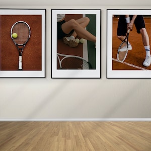 Tennis Set of 3 Posters, Tennis Wall Art, Tennis Prints, Tennis Gifts, Framed Wall Art, Tennis Wall Decor
