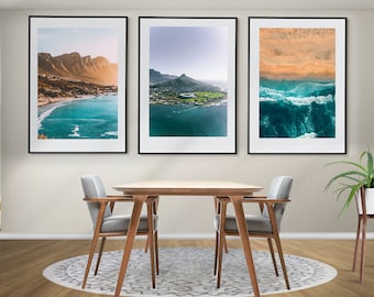 Cape Town Set of 3 Posters, Cape Town Wall Art, Cape Town Prints, South Africa Wall Decor, Cape Town Photography