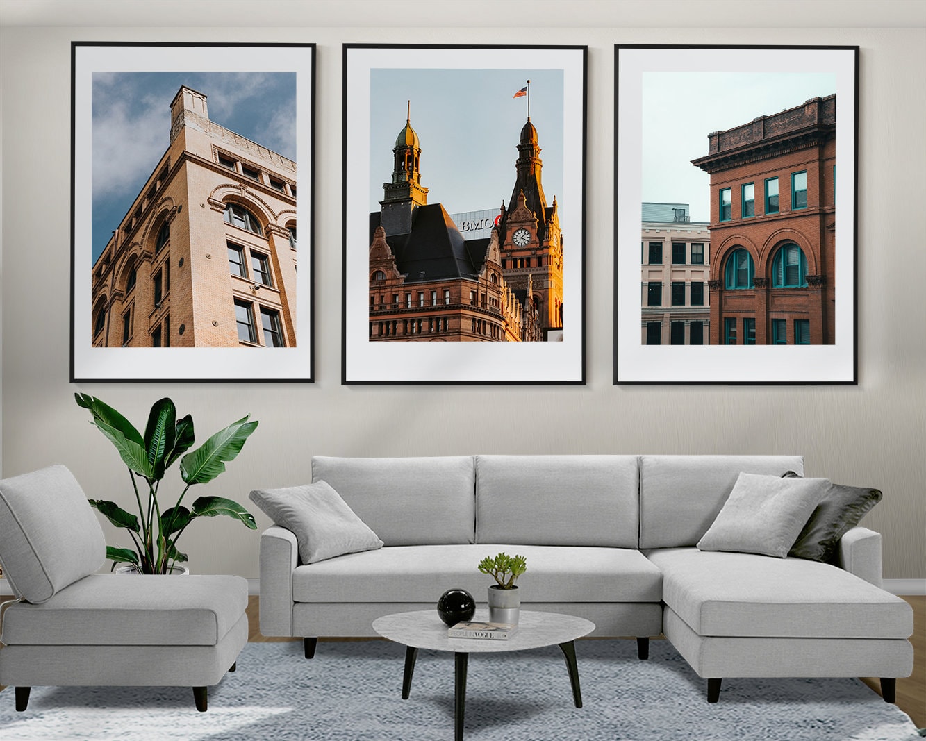 Milwaukee Wall Art, Milwaukee Ensemble de 3 affiches, Milwaukee Downtown, Milwaukee Prints, Framed Wall Art, Milwaukee Wall Decor, Milwaukee Photo