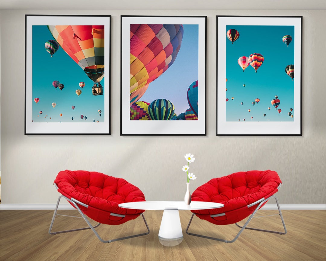 Albuquerque Wall Art, Albuquerque Balloon Fiesta Set of 3 Posters