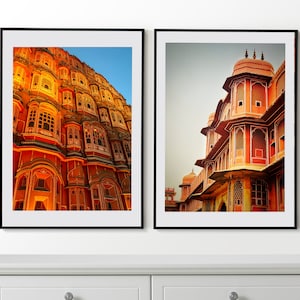Jaipur, Rajasthan Set of 2 Posters, India Wall Art, Jaipur Wall Art, India Photo
