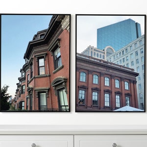 Boston Wall Art, Boston Set of 2 Posters, Boston Downtown, Boston Prints, Framed Wall Art, Boston Wall Decor, Boston Photo