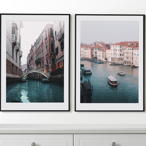 Venice Set of 2 Posters, Venice Wall Art, Italian Architecture, Italy Wall Art, Venice Photography