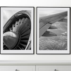 Aircrafts Wall Art, Aircrafts Set of 2 Posters, Fotografía de aviones, Decoración de paredes de aviación, Impresiones de aeronaves