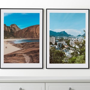 Rio de Janeiro Set of 3 Posters, Rio Wall Art, Brazil Poster, Rio Downtown, Brazil Wall Decor