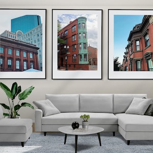 Boston Wall Art, Boston Set of 3 Posters, Boston Downtown, Boston Prints, Framed Wall Art, Boston Wall Decor, Boston Photo