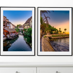 France Wall Art, Antibes Set of 2 Posters, Framed Wall Art, French Architecture, France Prints, France Photo