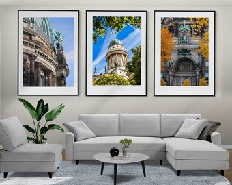 Conjunto de 3 pôsteres de Berlim, arte de parede da Alemanha, gravuras de Berlim, fotografia de Berlim