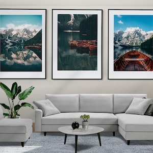 Banff National Park, Alberta Set of 3 Posters, Alberta Lakes Prints, Framed Wall Art, Alberta Lakes Photo