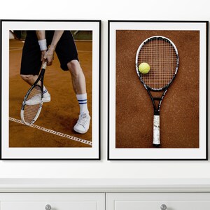 Tennis Set of 2 Posters, Tennis Wall Art, Tennis Prints, Framed Wall Art, Tennis Wall Decor