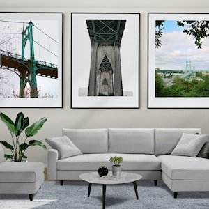 Portland Set of 3 Posters, Portland Wall Art, Portland Prints, Portland Photography