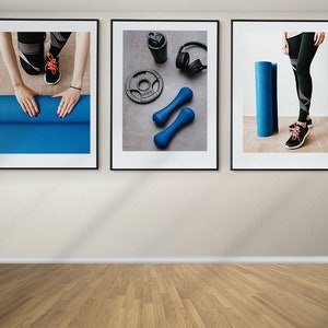 Girl Workout Set of 3 Posters, Fitness Wall Art, Girl Fitness Prints, Framed Wall Art, Fitness Motivation, Gym Wall Decor