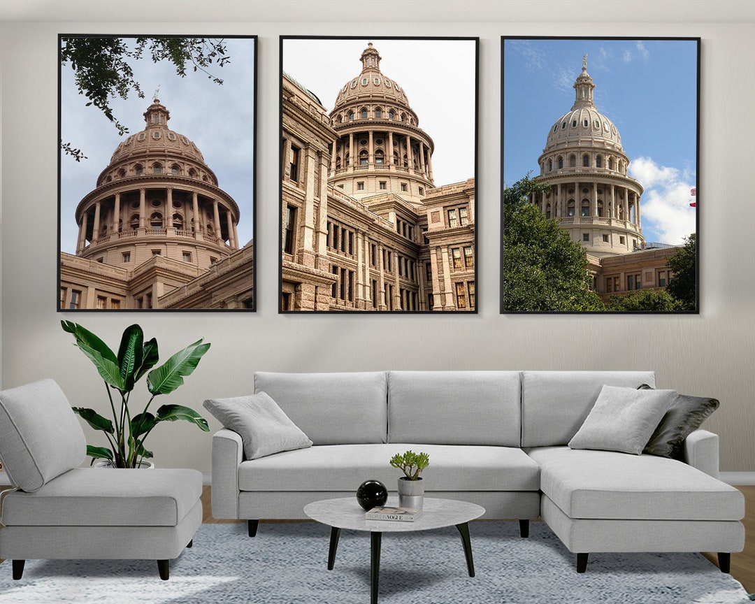 Austin Wall Art, Austin Set of 3 Posters, Austin Capitol, Austin Prints