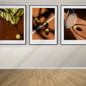 Tennis Set of 3 Posters, Tennis Wall Art, Tennis Prints, Framed Wall Art, Tennis Wall Decor