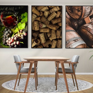 Wine Wall Art, Wine Set of 3 Posters, Wine Photography, Wine Wall Decor, Wine Prints