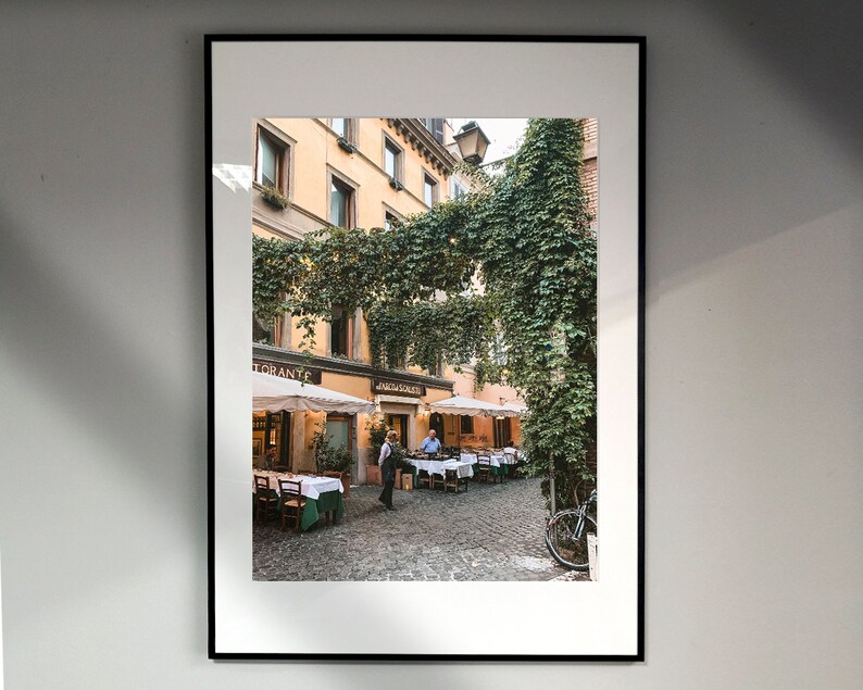 Rome Wall Art, Italy Set of 3 Posters, Rome Streets, Framed Wall Art, Italian Architecture
