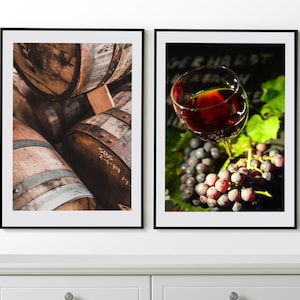 Wine Wall Art, Wine Set of 2 Posters, Wine Photography, Wine Wall Decor, Wine Prints