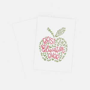 Teacher Thank You Card: Best Educator Ever