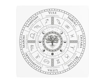 Pagan Wheel Of the Year Wall Hanging Metal, Pagan Wheel Of The Year Wall Hanging, Pagan Wheel Of the Year, Pagan Wheel Of The Year 2024