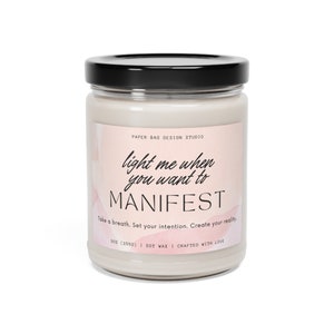 Manifestation Candle, Manifest A Miracle Candle, Light Me When Candle, Manifest Candle, Law Of Attraction Candle,Manifestation For Beginners